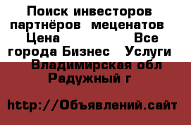 Поиск инвесторов, партнёров, меценатов › Цена ­ 2 000 000 - Все города Бизнес » Услуги   . Владимирская обл.,Радужный г.